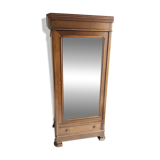 Armoire avec porte miroir en merisier Ebeniste