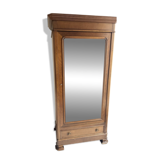 Armoire avec porte miroir en merisier Ebeniste