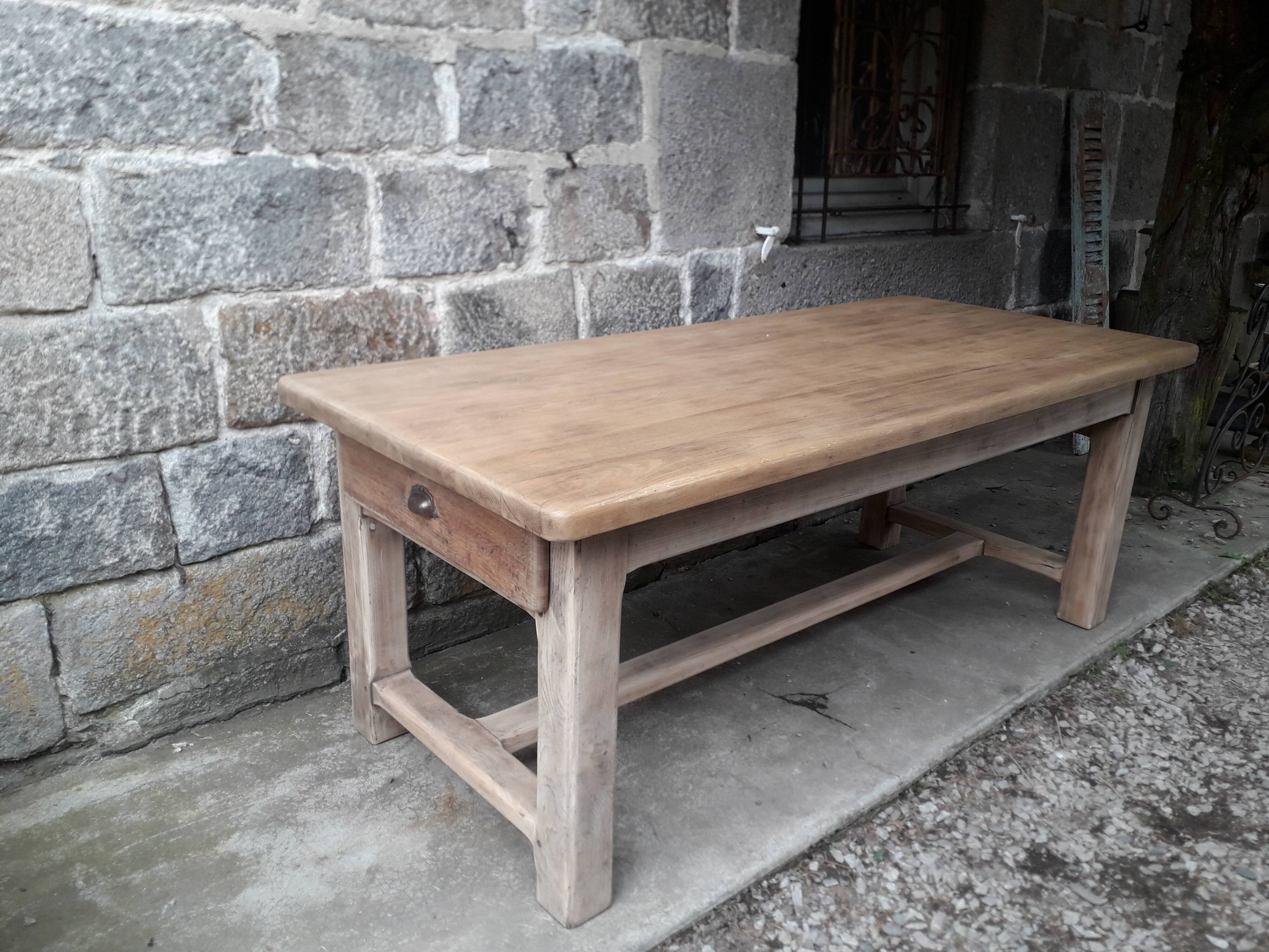 Solid oak farmhouse table, 200 cm