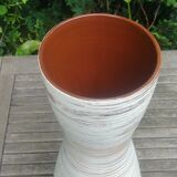 Very Large glazed ceramic vase Vintage W.Germany 60s soliflore shape