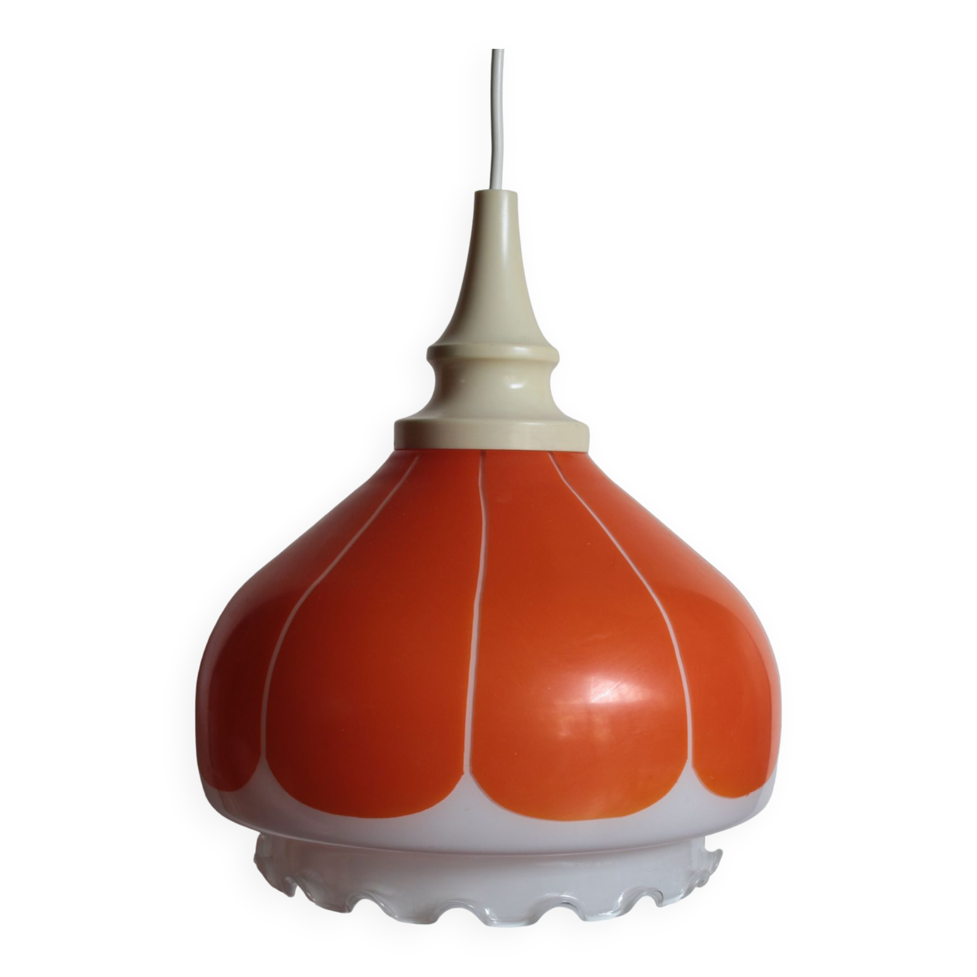 Vintage ceiling chandelier 70s orange