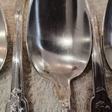 10 cuilleres a cafe metal argente orfevre PG styleart nouveau fleurs