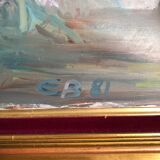 Oil on canvas, bouquet of flowers