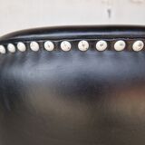 Pair of armchairs in imitation leather