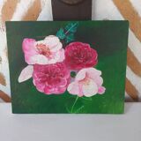 Oil painting on canvas bouquet of roses