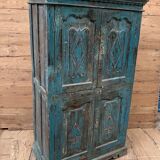 Rajasthani wardrobe in Burmese teak with original patina.