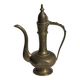 Verseuse gravée orientale en laiton doré H22