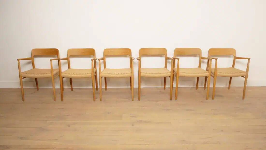 6 x Niels Otto Moller dining chairs | Model 56 | Oak | Restored