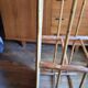 Banc année 50 bois et corde de palmier