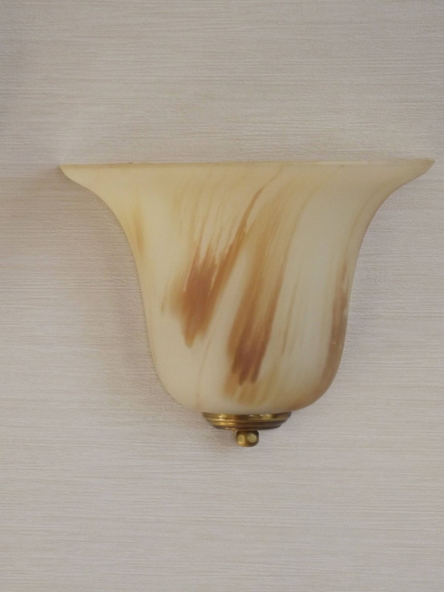 Vintage Pair Marinha Grande Swirl Art Glass Wall Sconces Made in Portugal