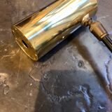 Sconce in gold brass and black metal