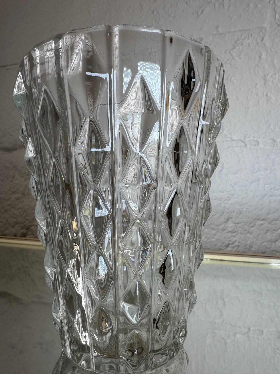 Vase verre de cristal vintage