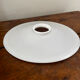 Vintage suspension lampshade in white opaline.