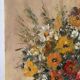 Vase de fleurs, huile sur toile signé Agnès Galland