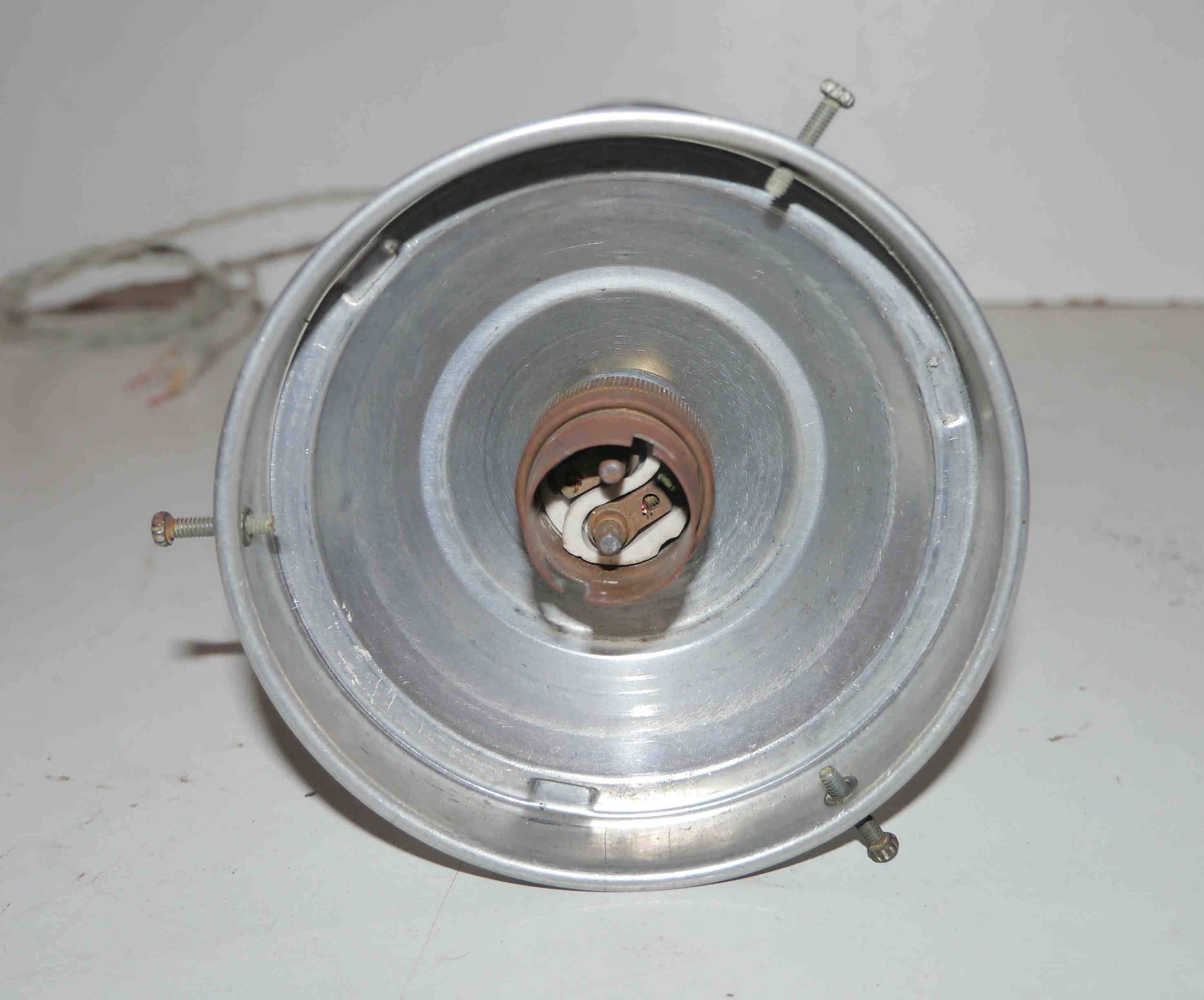 Art Deco faceted pressed glass globe pendant light