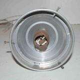 Art Deco faceted pressed glass globe pendant light