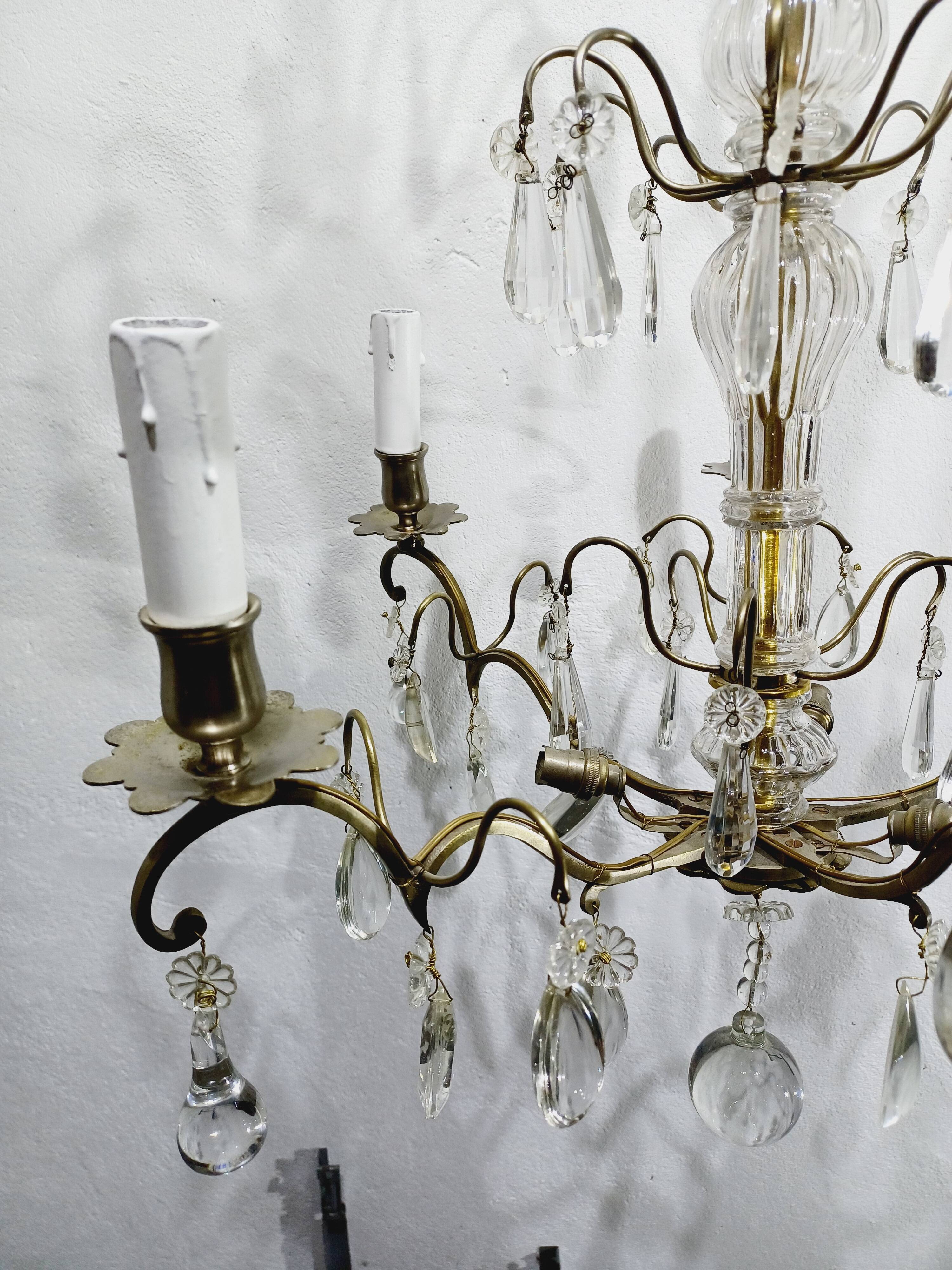 5-light crystal chandelier