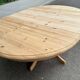 Table de repas ronde extensible en bois massif brut