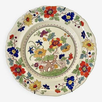 Assiette En Porcelaine Ironstone à motif biblique vert maçons