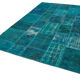 Handmade oriental contemporary 200 cm x 298 cm blue patchwork carpet