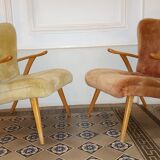 Lot of 2 Wing chairs chair Zig Zag
