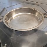 Hollow plate in silver metal