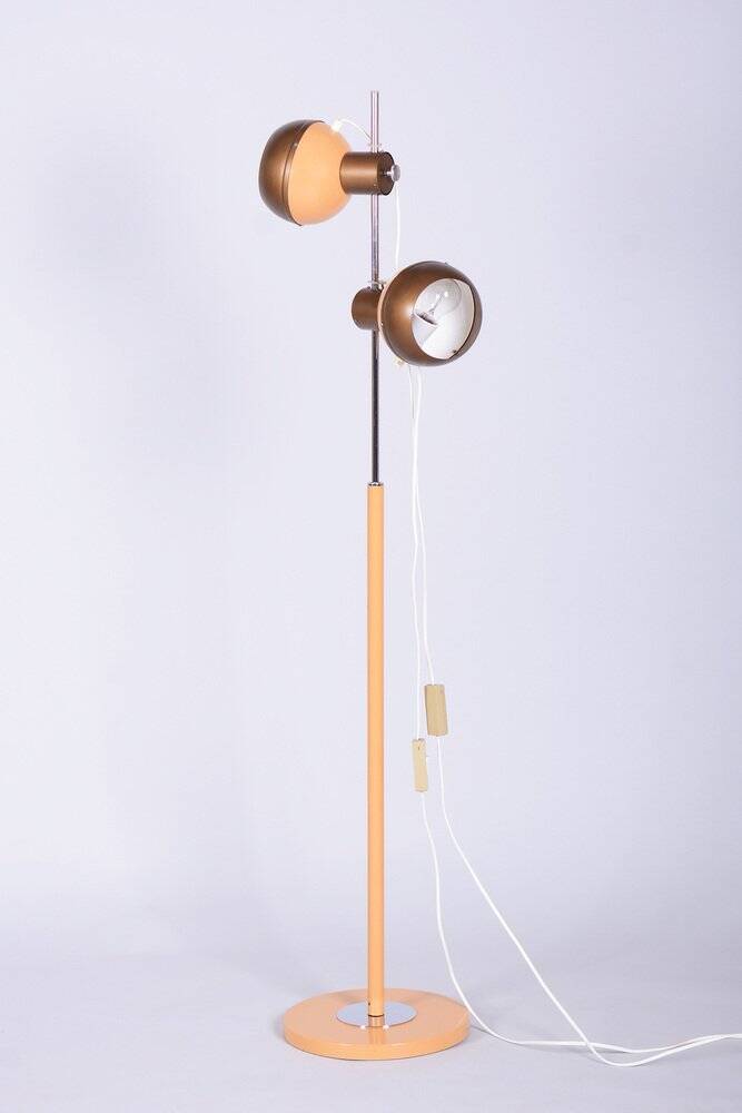 Mid-Century Floor Lamp in Metal attributed to Drukov, Czech, 1970s