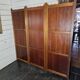 Three-panel screen in mahogany