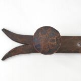 Vintage brutalist metal hook 1970