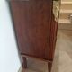 pretty Louis XVI Style bedside cabinet - 1 drawer - 1 Elm Burl marble tray door