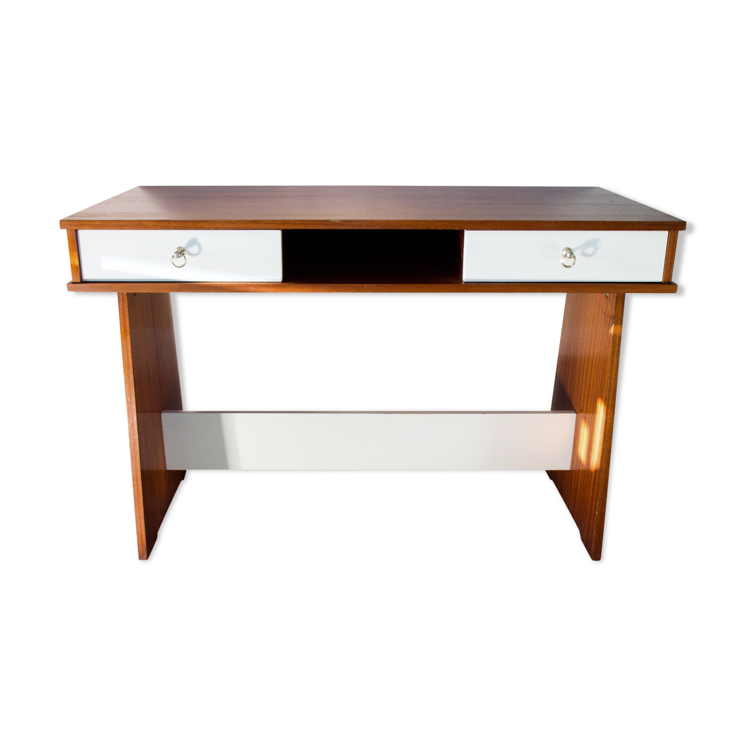 Office 70s mahogany and white