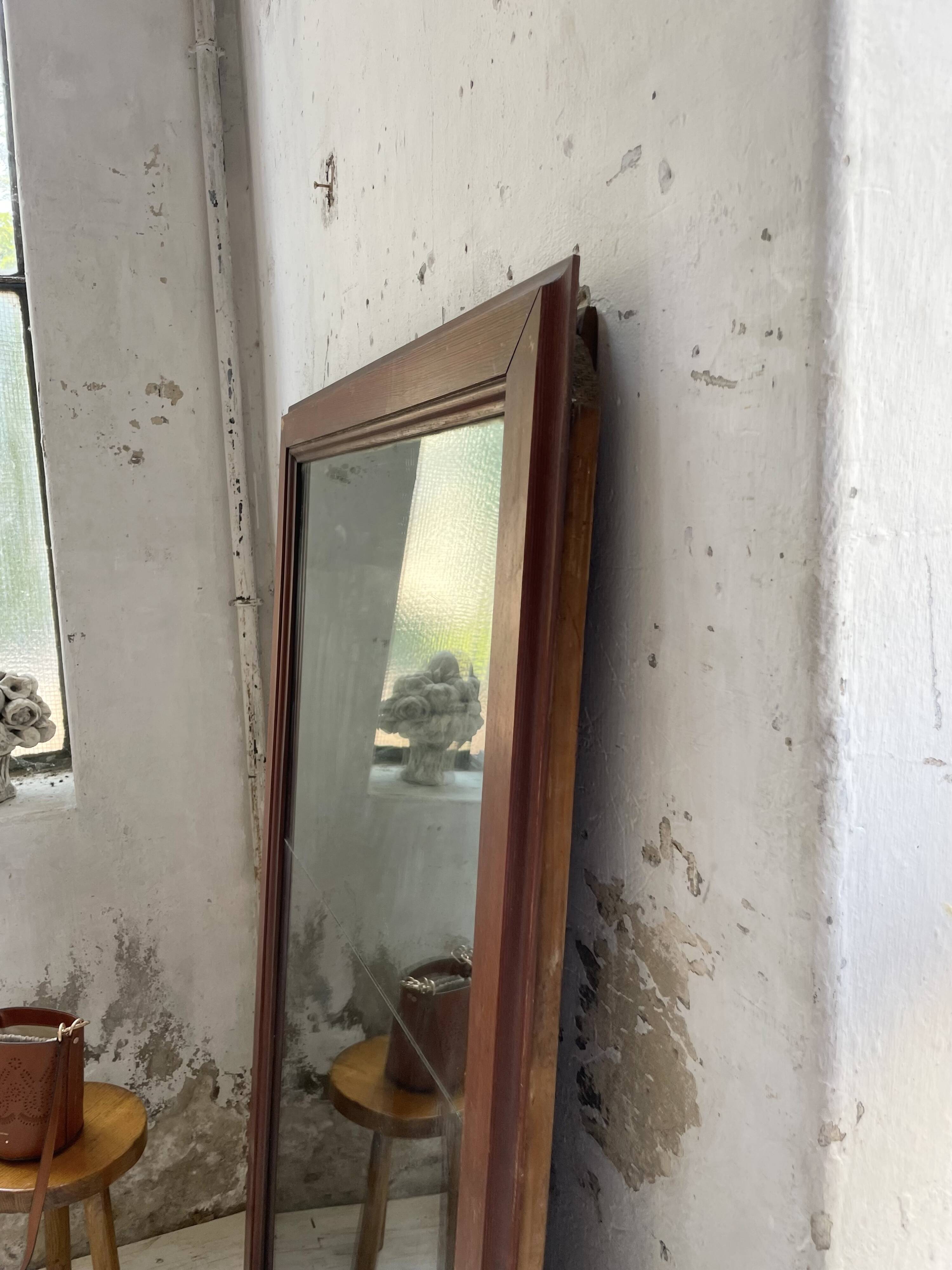 Late 19th century XL wooden mirror