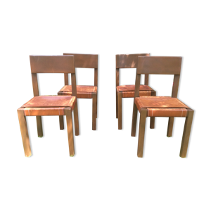 Série de 4 chaises vintage - orme