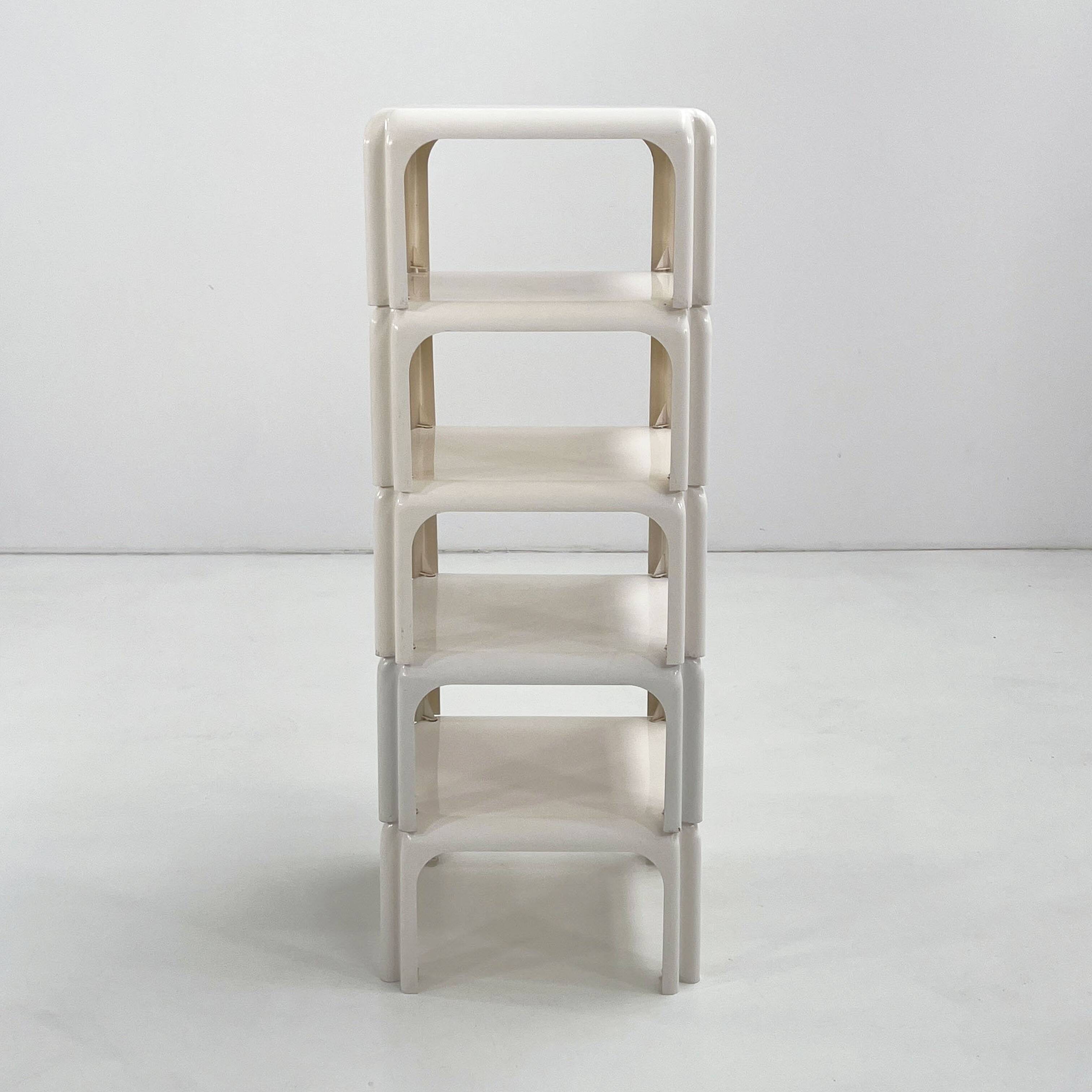 Lot de 5 tables Modèle Elena par Vico Magistretti pour Artemide, 1970