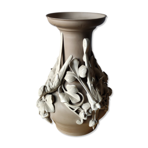 vase barbotine décor