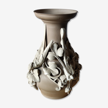 Vase slurry decoration art nouveau