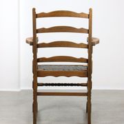 Chaises médiévales vintage en chêne, lot de 4