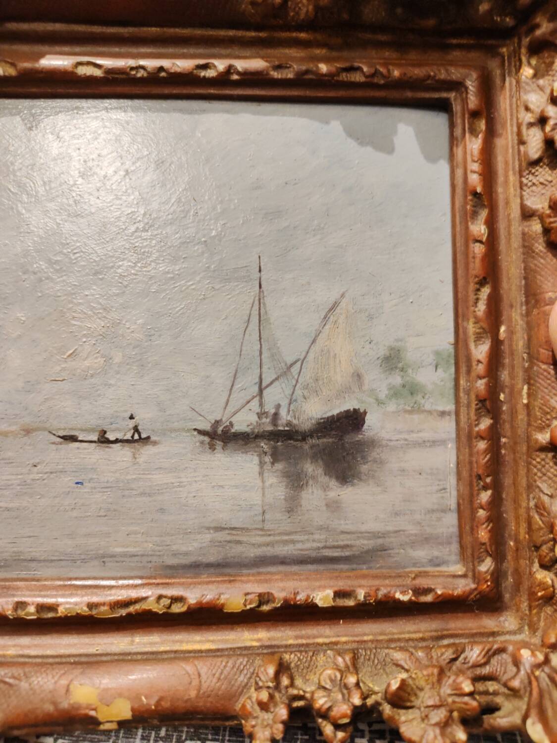 Pair of oils on panels by Henri Saint Clair, circa 1930.