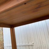 Vintage solid teak table 135x79cm an80