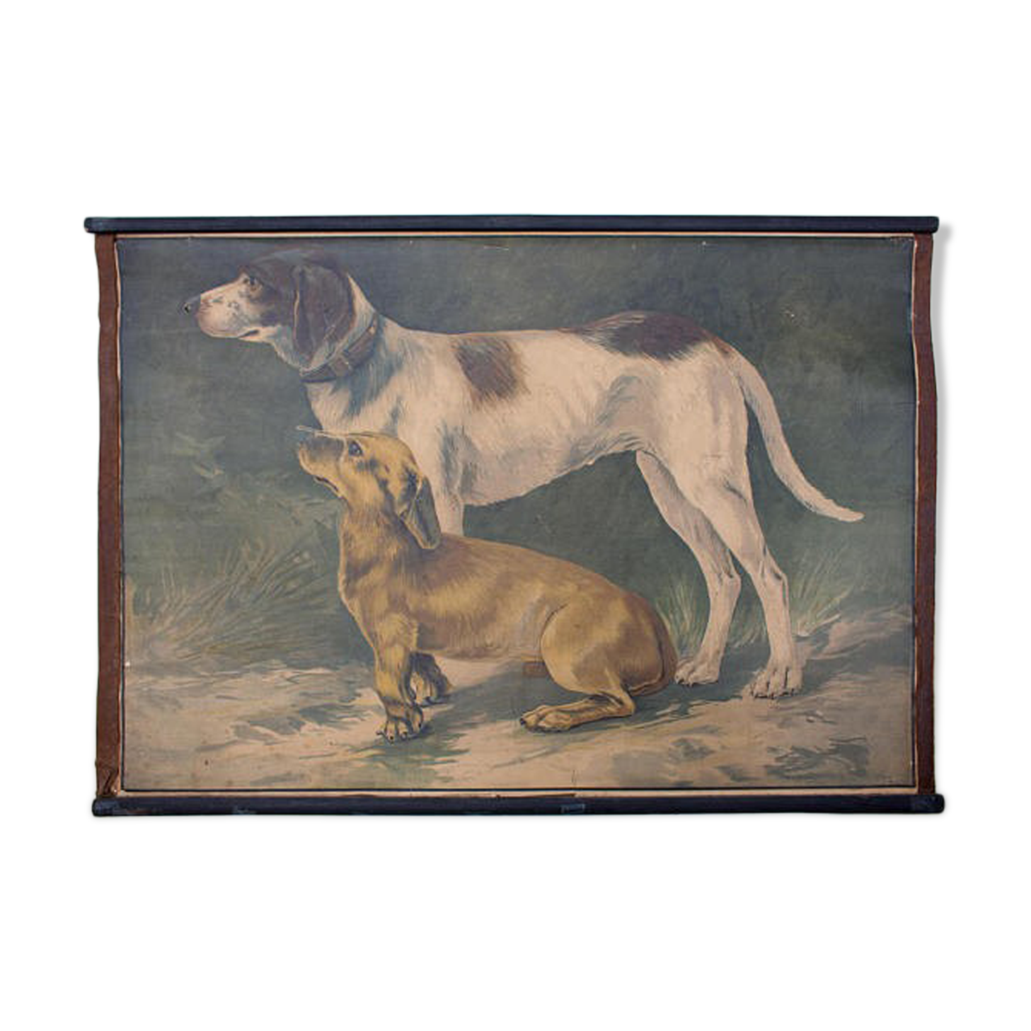 Poster "dog" lithograph Karl Jansky Böhmen 1897