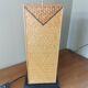Vintage straw marquetry lamp