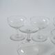 Lot de 6 coupes à champagne en cristal gravé 1950
