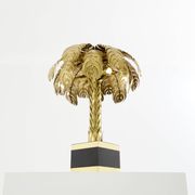 Christian Techoueyres brass palm lamp for Maison Jansen 1970s