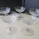 Set de 5 coupes à champagne anciennes en verre soufflé