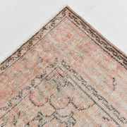 Blush Pink Muted Turkish Vintage Handmade Wool Carpet Rug, 191x316 Cm