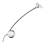 1970s white table lamp "alina" by valenti with box, made in italy