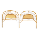 1960s Rattan Headboards from France