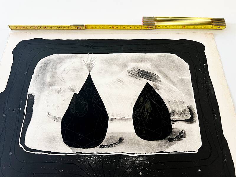 Signed and numbered lithograph “Trial Proof” by Bohuslav Horak