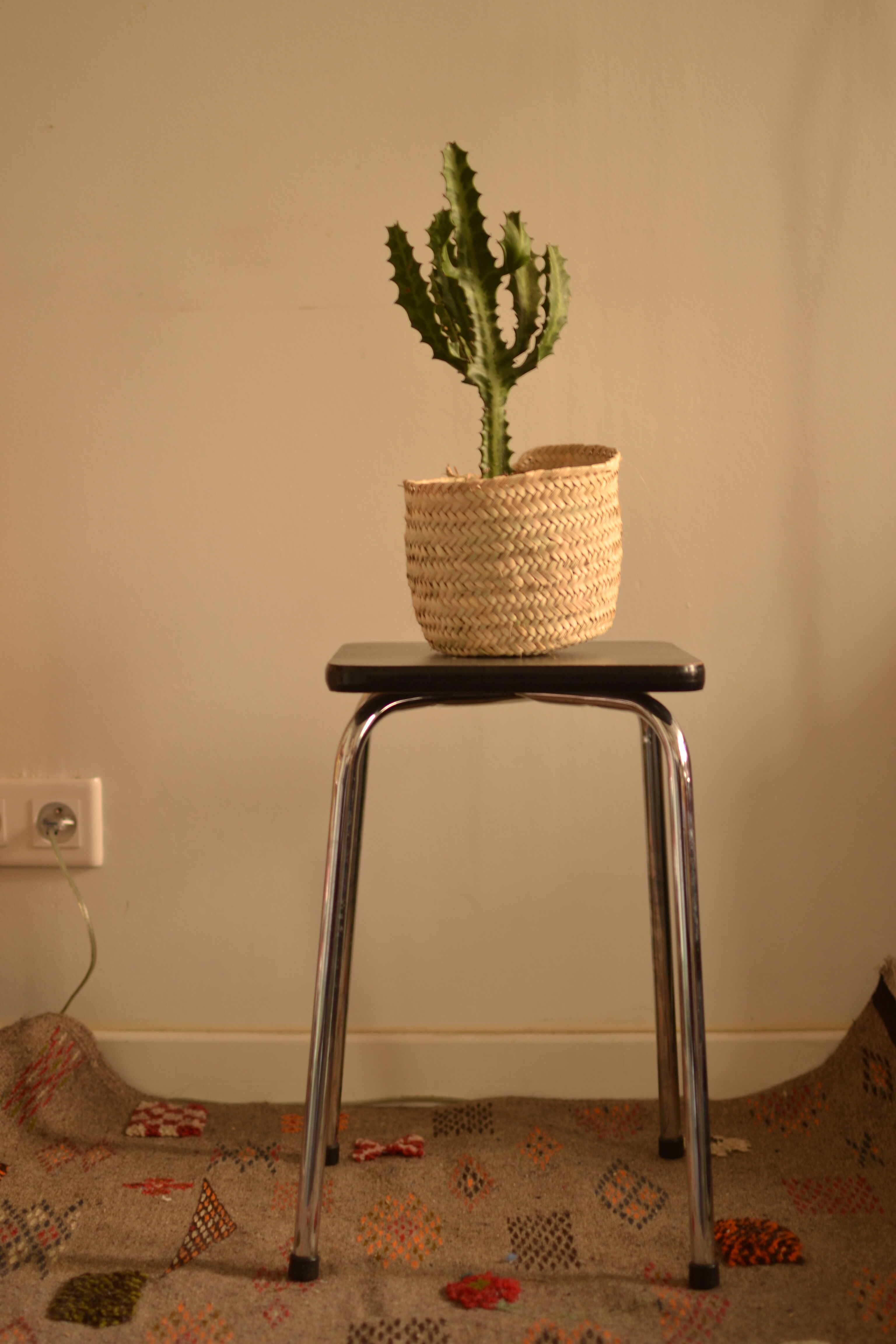 Tabouret formica gris années 70