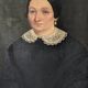 Antique painting vintage portrait bohemian countryside decoration oil on canvas